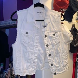 New Bullhead White Denim Vest
